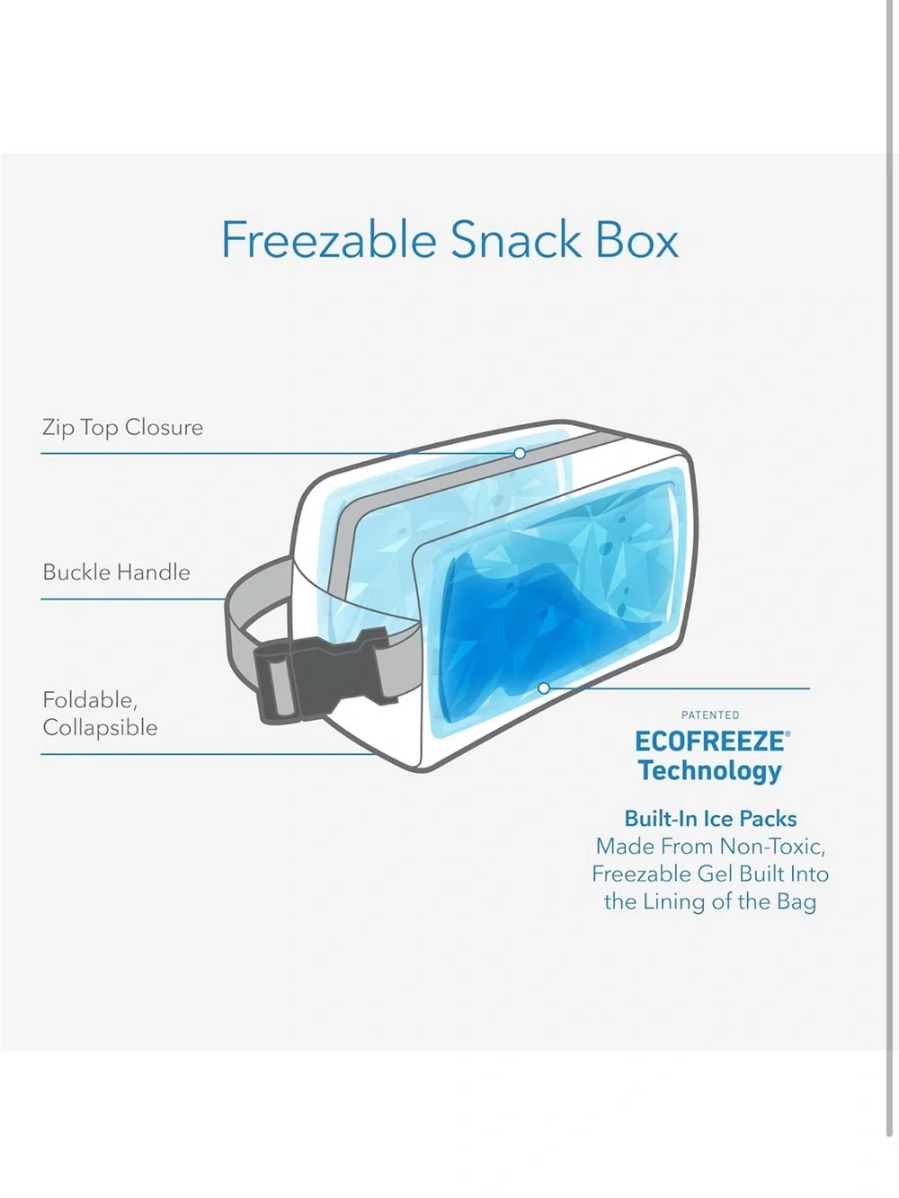 Packit Freezable Snack Bag , Print is Spaceman